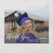 モダンスクリプト 卒業おめでとう ありがとう ポストカード (正面)