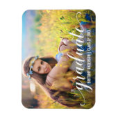 モダンスクリプト 卒業発表 フォト マグネット (縦)