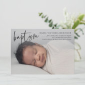 モダンスクリプト 宗教 洗礼 & 命名式 招待状 (スタンド正面)