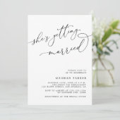 モダンスクリプト　彼女は結婚する　ブライズシャワー 招待状 (スタンド正面)