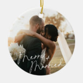 モダンスクリプト 新婚夫婦のファーストクリスマス オーナメント (正面)