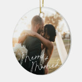 モダンスクリプト 新婚夫婦のファーストクリスマス オーナメント (左)