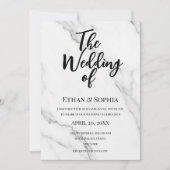 モダンスクリプト 私たちの結婚式にあなたをご招待します 招待状 (正面)