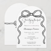 モダンスクリプト 結婚式の招待状 ブライズシャワー 招待状 (正面/裏面)