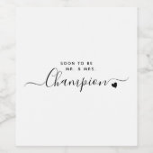 モダンスクリプト 近々結婚 返信住所 ワインラベル (シングルラベル)