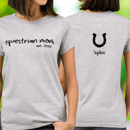モダンスクリプト 馬術ママ設立年 Tシャツ