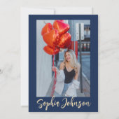 モダンスクリプト 30歳の誕生日パーティー招待状 招待状 (裏面)