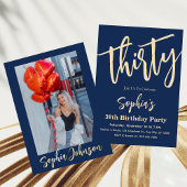 モダンスクリプト 30歳の誕生日パーティー招待状 招待状