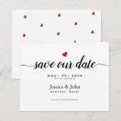 モダンスクリプト Save our Date, ハート セーブザデート (正面/裏面)