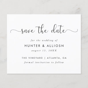 モダンスクリプト Save The Date お手頃 フライヤー