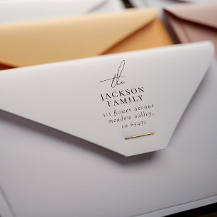 モダンスクリプト"The"ファミリ名差出人住所 ラバースタンプ