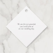 モダンスクリプトChic金ゴールドハート結婚 フェイバータグ (裏面)