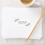 モダンスクリプトeucalyptus botanos結婚の ラベル<br><div class="desc">美しい繊細モダンなスクリプトのユーカリ植物性の葉の結婚住所 シールデザイン。コレクションのコンテンポラリー一部。</div>