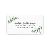 モダンスクリプトeucalyptus botanos結婚の ラベル (正面)