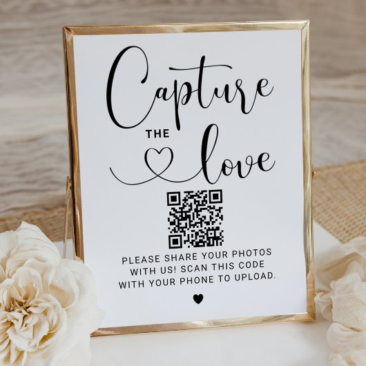 モダンスクリプトQRフォト「Capture the Love」 ポスター