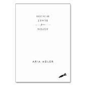 モダンスクリプトVeggieメニュー名の結婚座席表 テーブルナンバー (正面)