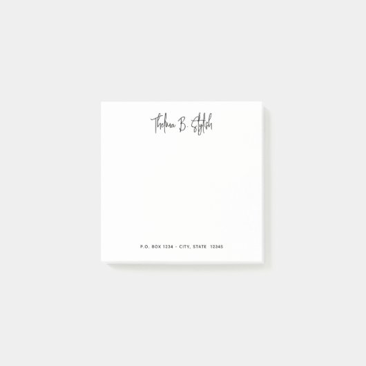 モダンスクリプパーソナライズされたトのノートの投稿 ポストイット (正面)