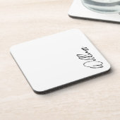 モダンスクリプパーソナライズされたト名 コースター (左側)