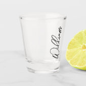 モダンスクリプパーソナライズされたト名 ショットグラス (正面)