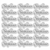 モダンスクリプパーソナライズされたト名 シール (正面)