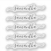 モダンスクリプパーソナライズされたト名 シール (正面)