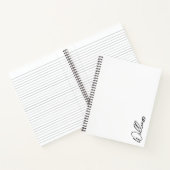 モダンスクリプパーソナライズされたト名 ノートブック (内部)