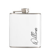 モダンスクリプパーソナライズされたト名 フラスク (正面)