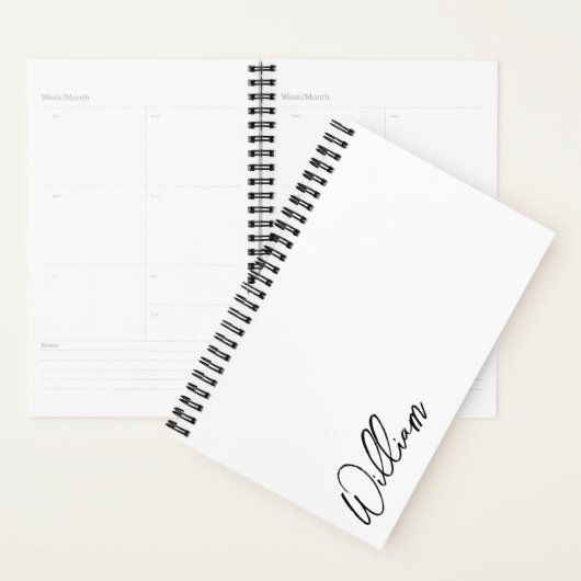 モダンスクリプパーソナライズされたト名 プランナー手帳 (ディスプレー)