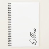 モダンスクリプパーソナライズされたト名 プランナー手帳 (正面)