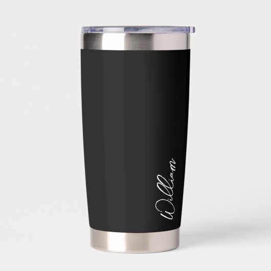 モダンスクリプパーソナライズされたト名 保温保冷タンブラー (左面)