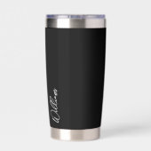 モダンスクリプパーソナライズされたト名 保温保冷タンブラー (背面)