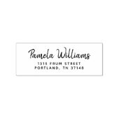 モダンスクリプミニマルト名前をカスタムする差出人住所 ラバースタンプ (インプリント)