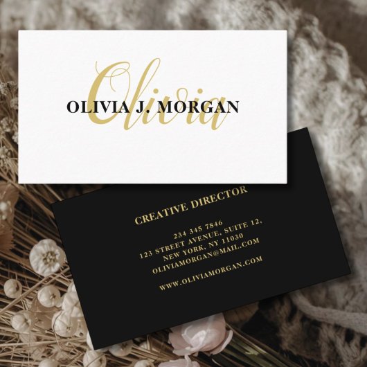 モダンスクリプミニマルト名 名刺