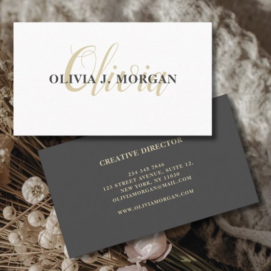 モダンスクリプミニマルト名 名刺