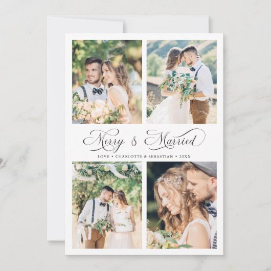 モダンスクリプメリートと結婚した4枚の写真 シーズンカード (正面)