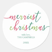 モダンスクリプメリート「クリスマス」 ラウンドシール (正面)