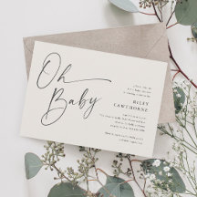 モダンスクリプ男女兼用トOh Baby Shower