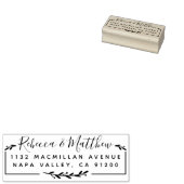 モダンスクリプ素朴トと葉差出人住所 ラバースタンプ (押印)