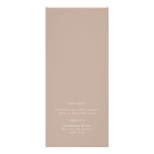 モダンスクリプ結婚トのメニュー ラックカード (裏面)