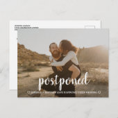 モダンスクリプ結婚トの延期日の変更 ポストカード (正面/裏面)