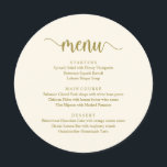 モダンスクリプ結婚ト メニュー<br><div class="desc">Scriptモダンは上品な金ゴールドスキームで結婚、のDinner Menu。あなたの大きな一日のための完璧なメニューカード。スクリプトフォントの色を変更したり、メニューの内容やフォントを変更してニーズに合わせることができます。このデザインは、あなたの誕生日、記念日やその他のお祝いに使用することができる。</div>