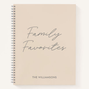 モダンスクリミニマルプトクリーム赤面料理レシピ ノートブック