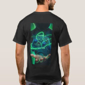 モダンスケッチ風ゲーミングスローガンTシャツ Tシャツ (裏面)