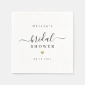 モダンスシンプルエレガントトブライダルシャワーパーティー スタンダードカクテルナプキン (正面)