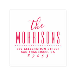 モダンススタイリッシュはっきりしたクリプト名差出人住所 セルフインキングスタンプ