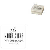 モダンススタイリッシュはっきりしたクリプト名差出人住所 ラバースタンプ (押印)