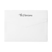 モダンススタイリッシュクリプト差出人住所 ラップアラウンドラベル (裏面)