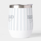 モダンスストライプのクリプト名パーソナライズされたBridesmaid (左面)