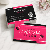 モダンスタイリスト ブランディング 高級感あるピンクのヘアサロン 名刺
