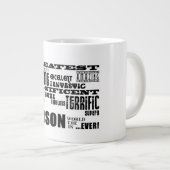 モダンスタイリッシュおもしろいズ素晴らしGodson ジャンボコーヒーマグカップ (正面右)